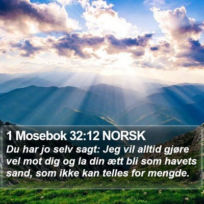 1 Mosebok 32:12 NORSK Bible Verse Image