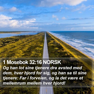 1 Mosebok 32:16 NORSK Bible Verse Image