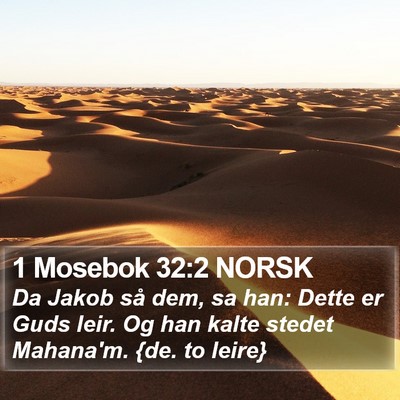 1 Mosebok 32:2 NORSK Bible Verse Image