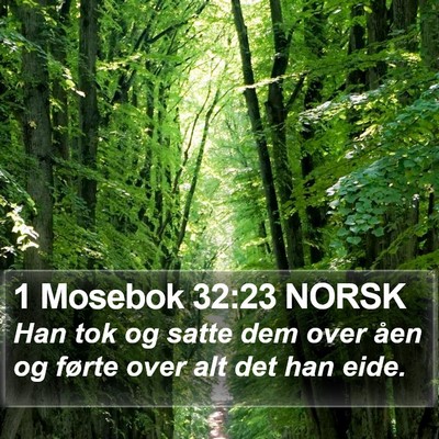 1 Mosebok 32:23 NORSK Bible Verse Image