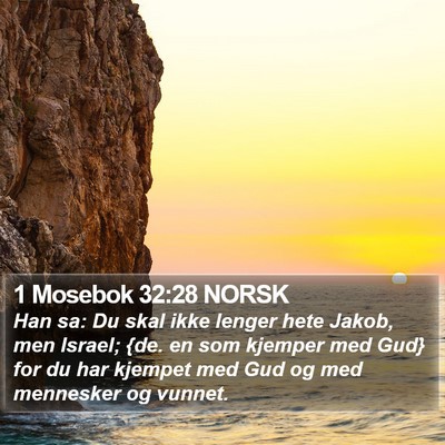 1 Mosebok 32:28 NORSK Bible Verse Image