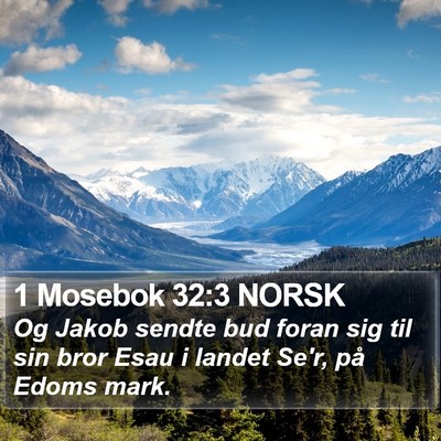 1 Mosebok 32:3 NORSK Bible Verse Image