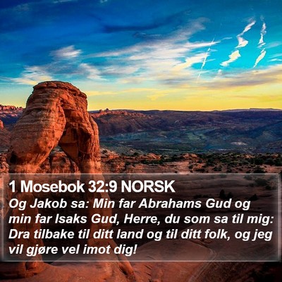 1 Mosebok 32:9 NORSK Bible Verse Image