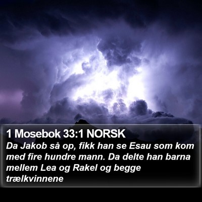 1 Mosebok 33:1 NORSK Bible Verse Image