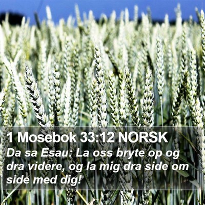 1 Mosebok 33:12 NORSK Bible Verse Image