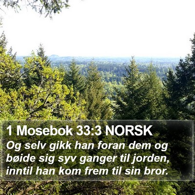 1 Mosebok 33:3 NORSK Bible Verse Image