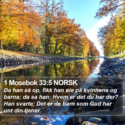 1 Mosebok 33:5 NORSK Bible Verse Image