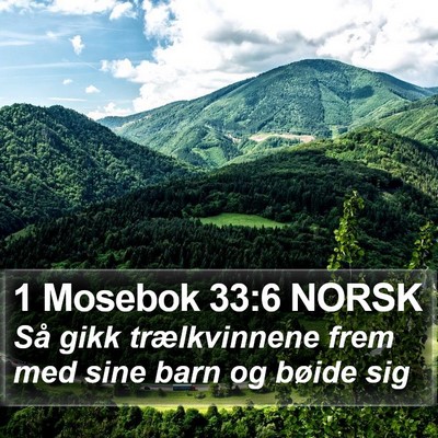 1 Mosebok 33:6 NORSK Bible Verse Image