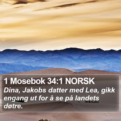 1 Mosebok 34:1 NORSK Bible Verse Image