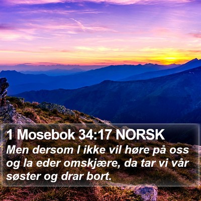 1 Mosebok 34:17 NORSK Bible Verse Image