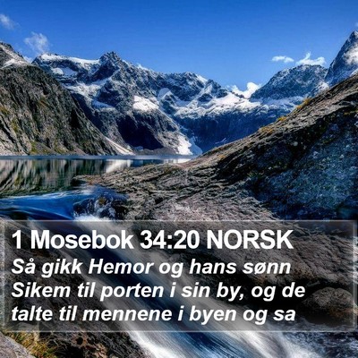 1 Mosebok 34:20 NORSK Bible Verse Image