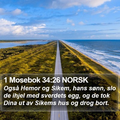 1 Mosebok 34:26 NORSK Bible Verse Image