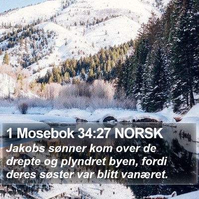 1 Mosebok 34:27 NORSK Bible Verse Image