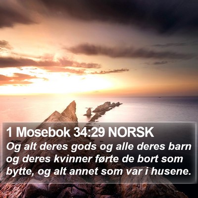 1 Mosebok 34:29 NORSK Bible Verse Image