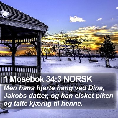 1 Mosebok 34:3 NORSK Bible Verse Image