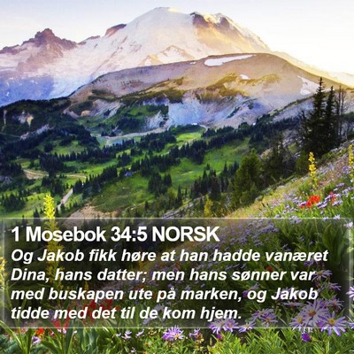 1 Mosebok 34:5 NORSK Bible Verse Image