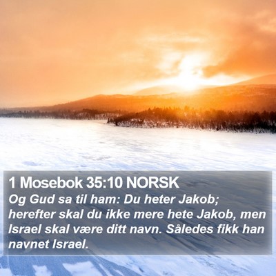 1 Mosebok 35:10 NORSK Bible Verse Image