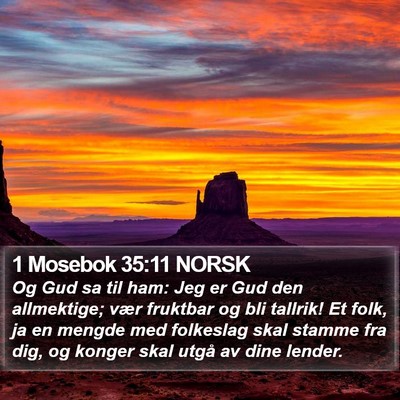 1 Mosebok 35:11 NORSK Bible Verse Image