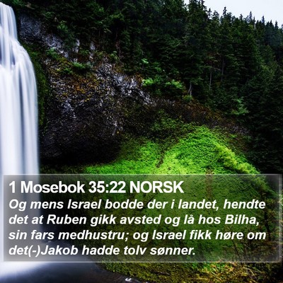 1 Mosebok 35:22 NORSK Bible Verse Image