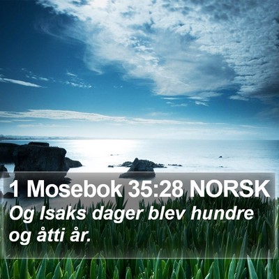 1 Mosebok 35:28 NORSK Bible Verse Image
