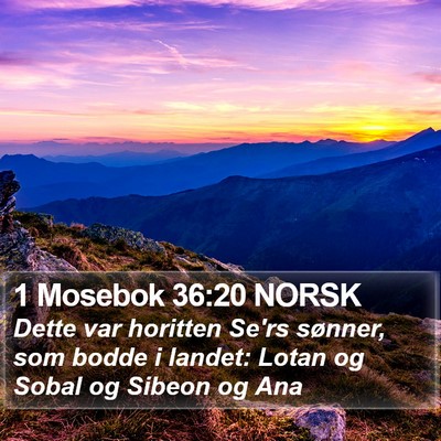 1 Mosebok 36:20 NORSK Bible Verse Image