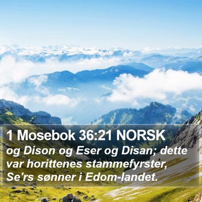 1 Mosebok 36:21 NORSK Bible Verse Image