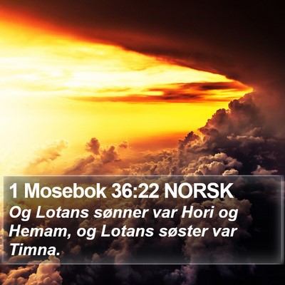 1 Mosebok 36:22 NORSK Bible Verse Image
