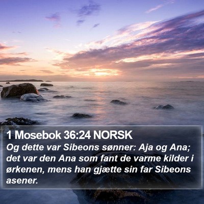 1 Mosebok 36:24 NORSK Bible Verse Image