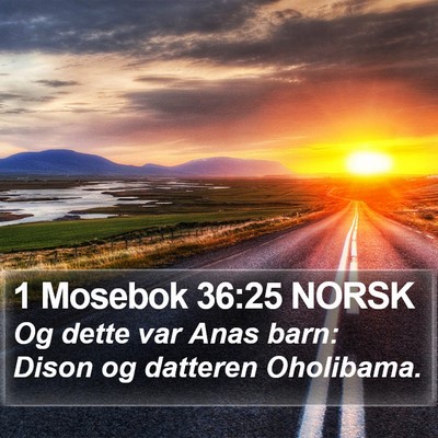 1 Mosebok 36:25 NORSK Bible Verse Image