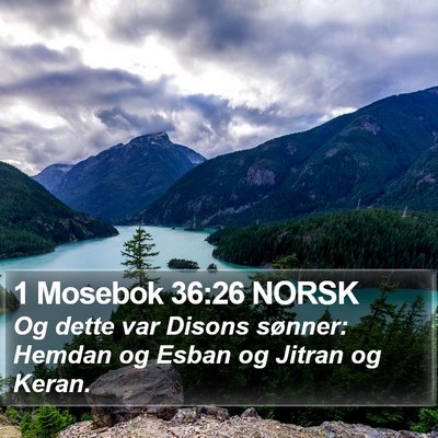 1 Mosebok 36:26 NORSK Bible Verse Image