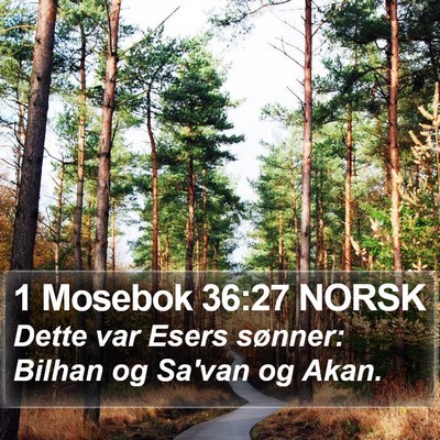 1 Mosebok 36:27 NORSK Bible Verse Image