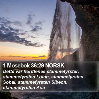 1 Mosebok 36:29 NORSK Bible Verse Image