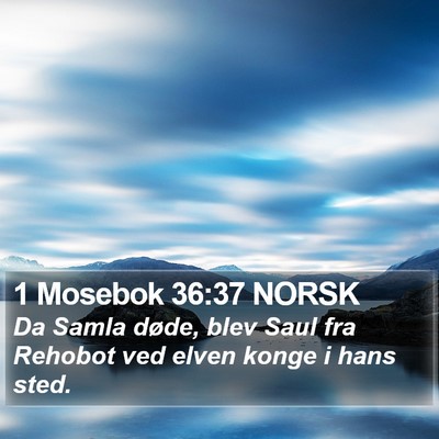 1 Mosebok 36:37 NORSK Bible Verse Image