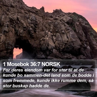 1 Mosebok 36:7 NORSK Bible Verse Image