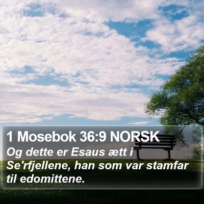 1 Mosebok 36:9 NORSK Bible Verse Image
