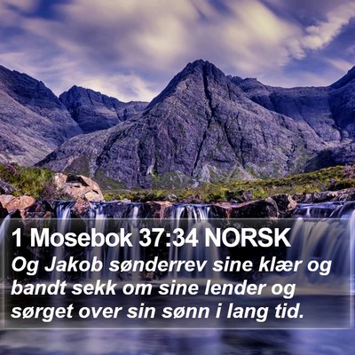 1 Mosebok 37:34 NORSK Bible Verse Image