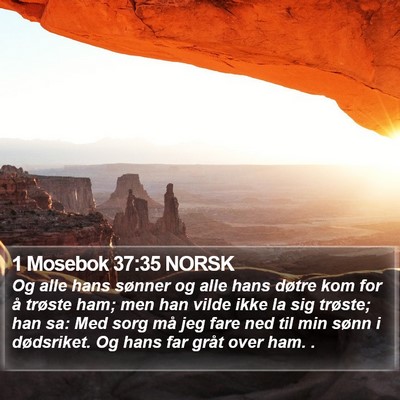 1 Mosebok 37:35 NORSK Bible Verse Image