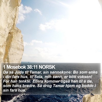 1 Mosebok 38:11 NORSK Bible Verse Image