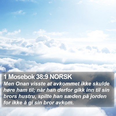 1 Mosebok 38:9 NORSK Bible Verse Image