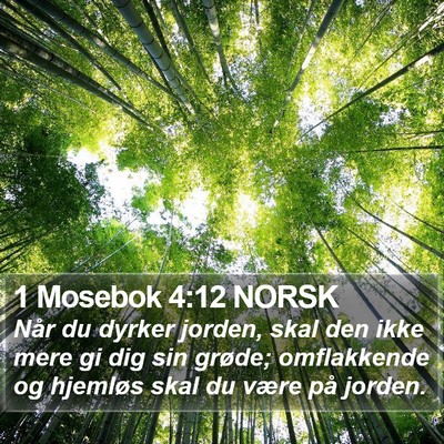 1 Mosebok 4:12 NORSK Bible Verse Image