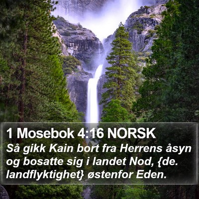 1 Mosebok 4:16 NORSK Bible Verse Image