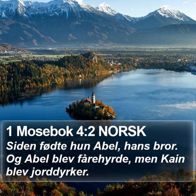 1 Mosebok 4:2 NORSK Bible Verse Image