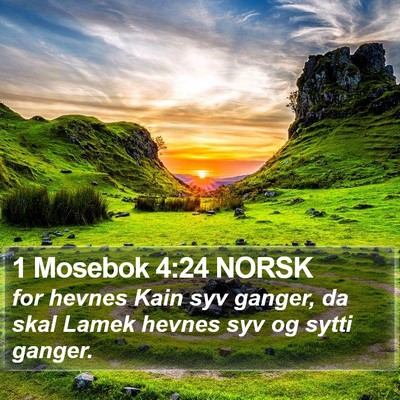 1 Mosebok 4:24 NORSK Bible Verse Image