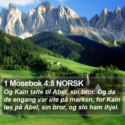1 Mosebok 4:8 NORSK Bible Verse Image