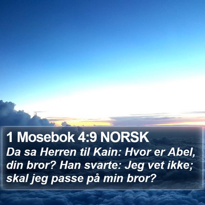 1 Mosebok 4:9 NORSK Bible Verse Image