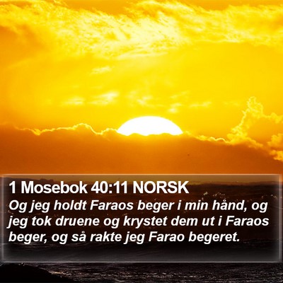1 Mosebok 40:11 NORSK Bible Verse Image