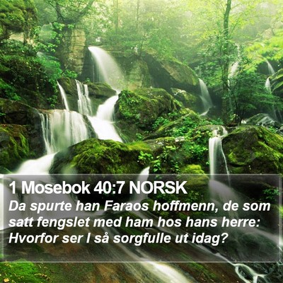 1 Mosebok 40:7 NORSK Bible Verse Image