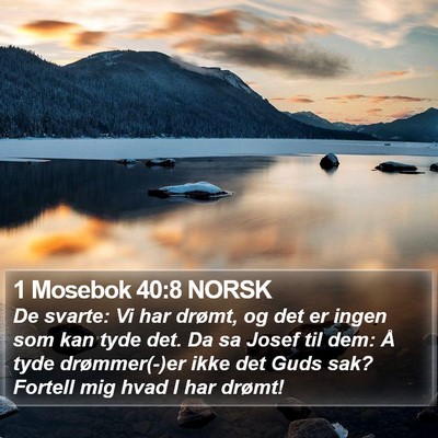 1 Mosebok 40:8 NORSK Bible Verse Image