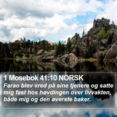 1 Mosebok 41:10 NORSK Bible Verse Image