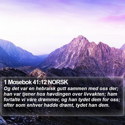 1 Mosebok 41:12 NORSK Bible Verse Image